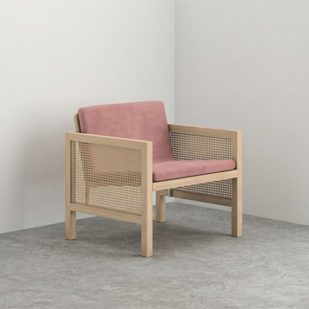 Euclid Wooden Single Seater Sofa