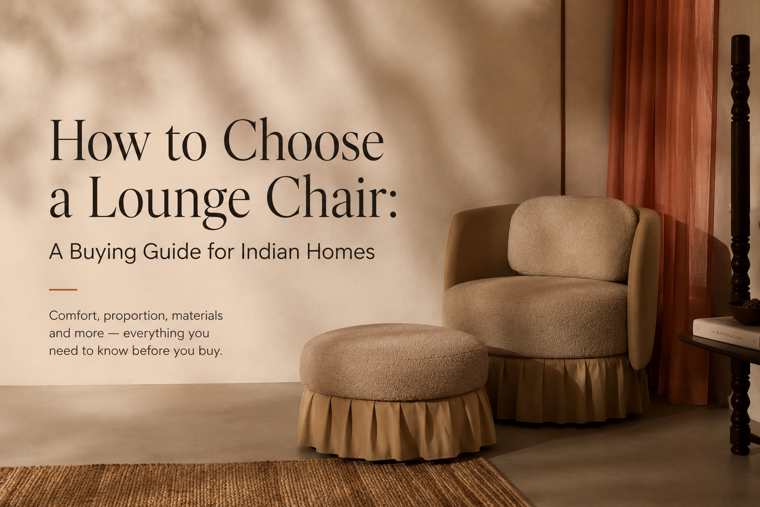 Designer lounge chair in a modern Indian living room | Mohh