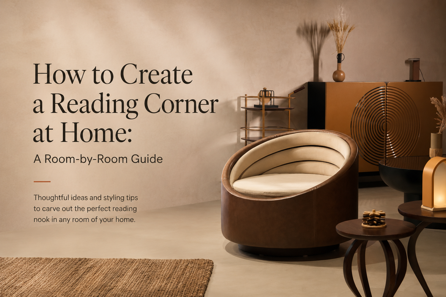  Reading corner with lounge chair and floor lamp in an Indian home | Mohh
