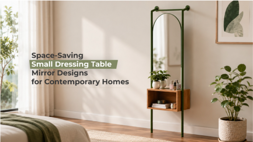 Space-Saving Small Dressing Table Mirror