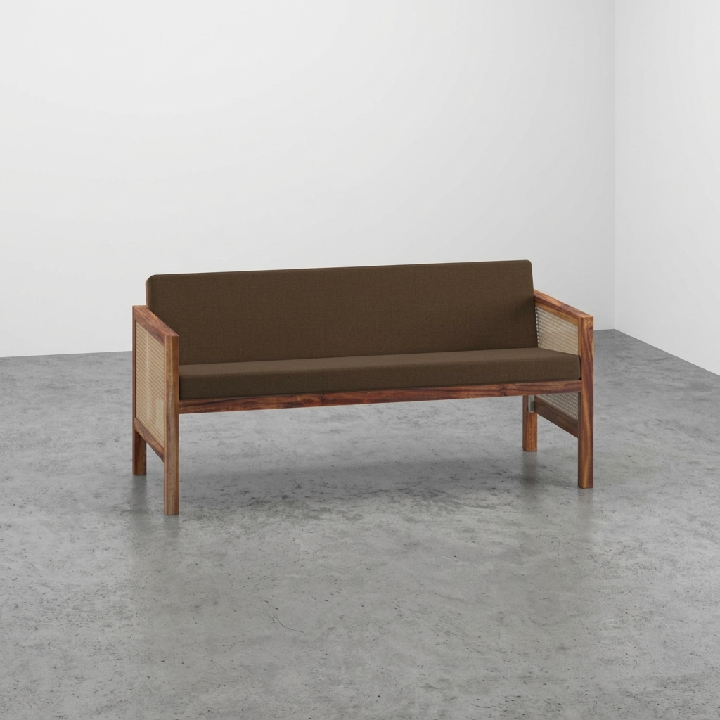 Euclid Wooden 2-Seater Sofa