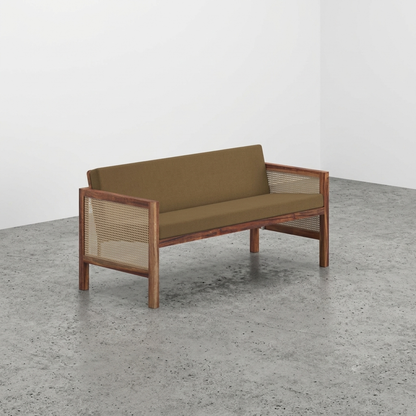 Euclid Wooden 2-Seater Sofa