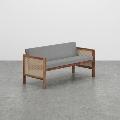 Euclid Wooden 2-Seater Sofa