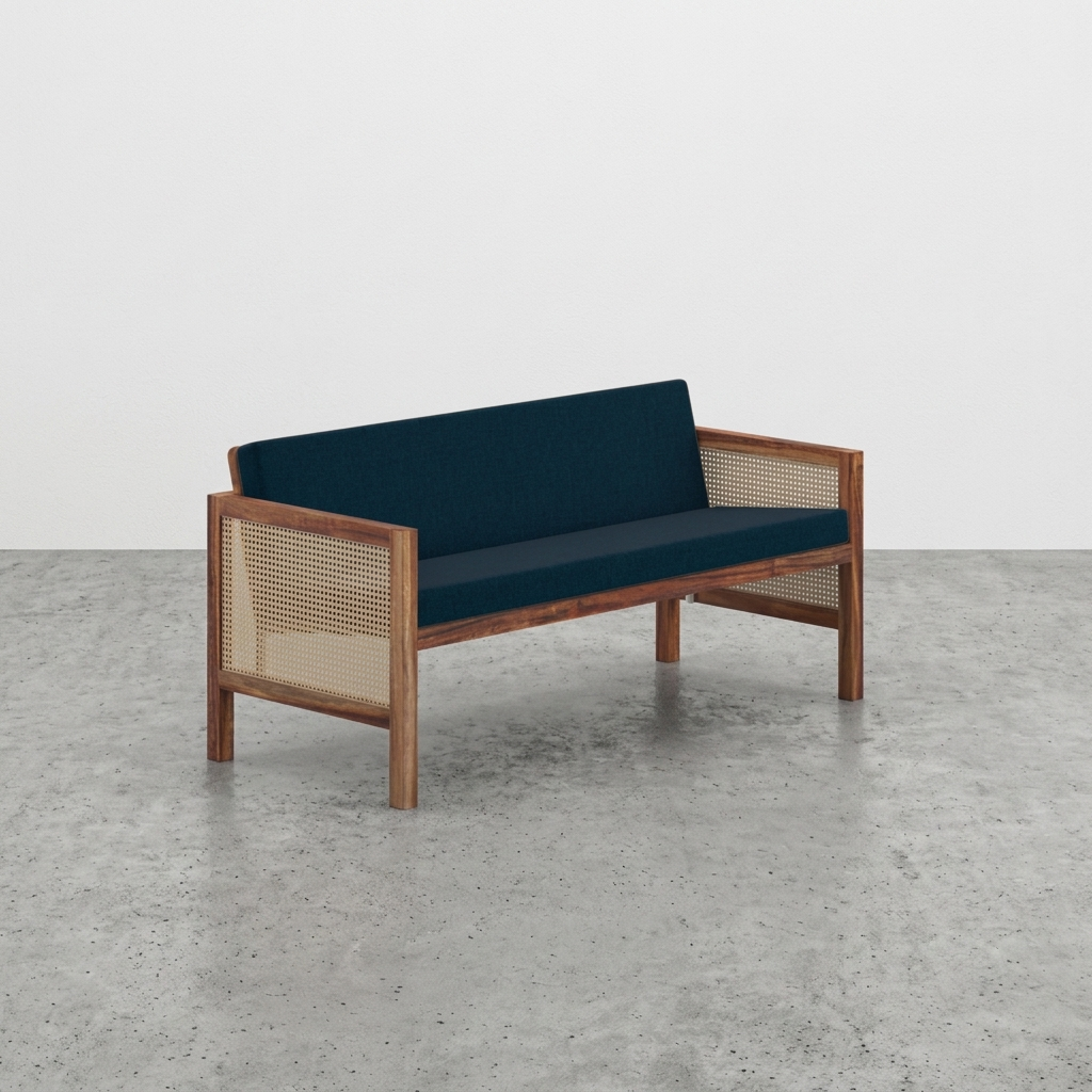 Euclid Wooden 2-Seater Sofa