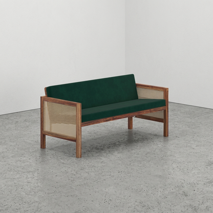 Euclid Wooden 2-Seater Sofa