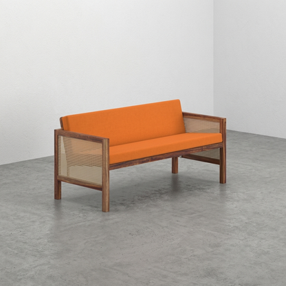 Euclid Wooden 2-Seater Sofa