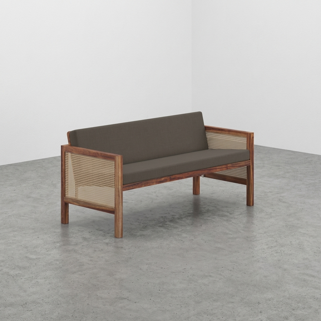 Euclid Wooden 2-Seater Sofa
