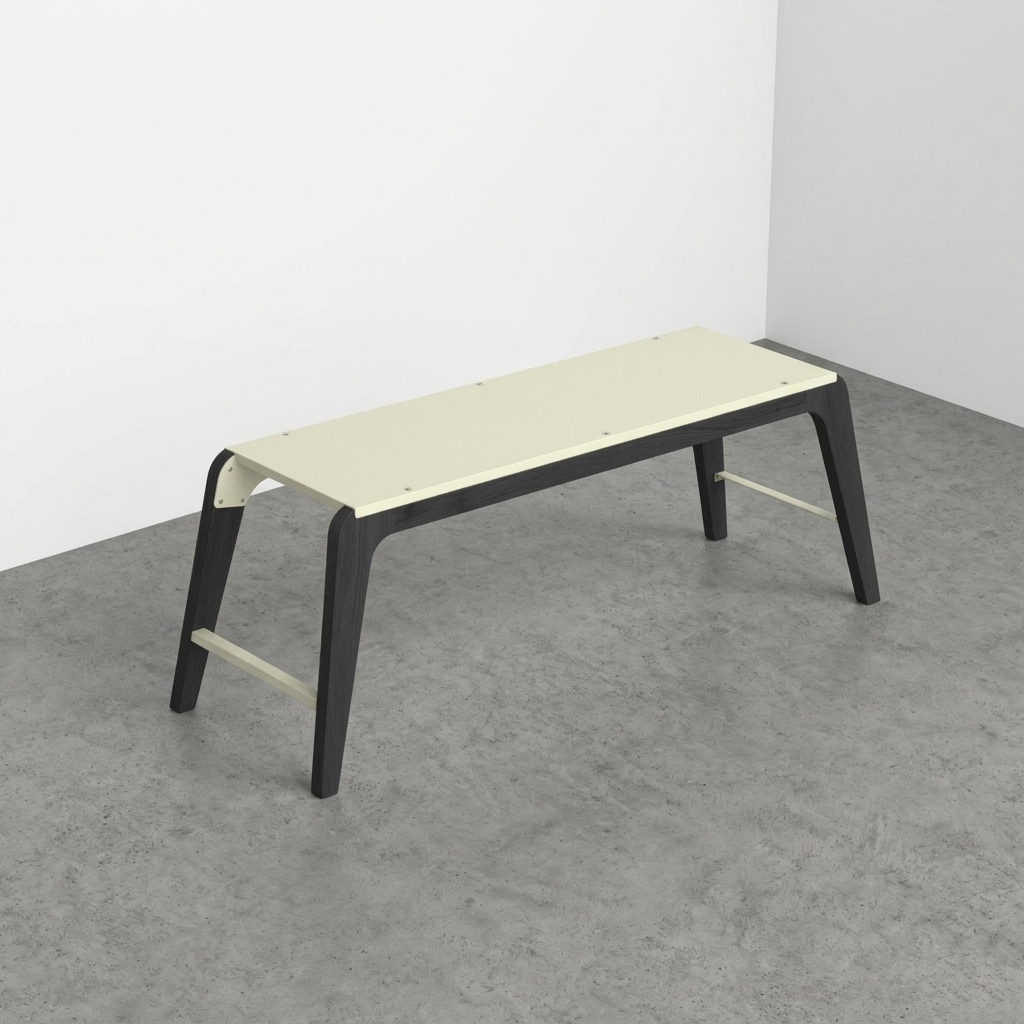 Akaei Bench – Black Stained
