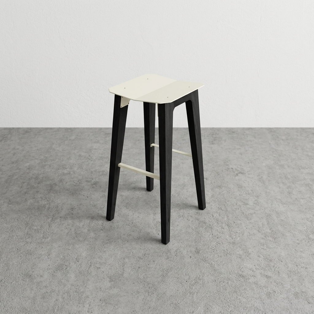 Akaei Outdoor Bar Stool - Black Stained