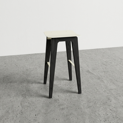Akaei Outdoor Bar Stool - Black Stained