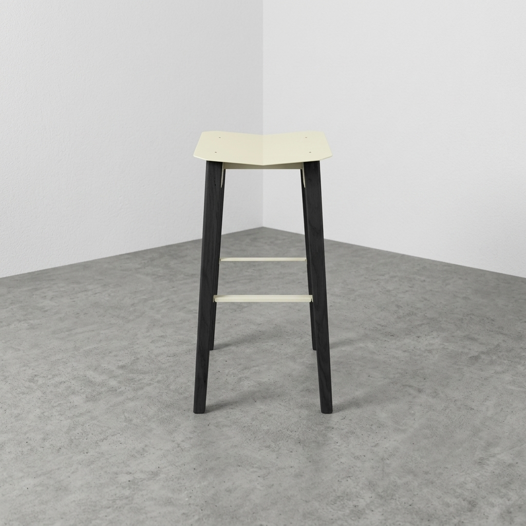 Akaei Outdoor Bar Stool - Black Stained