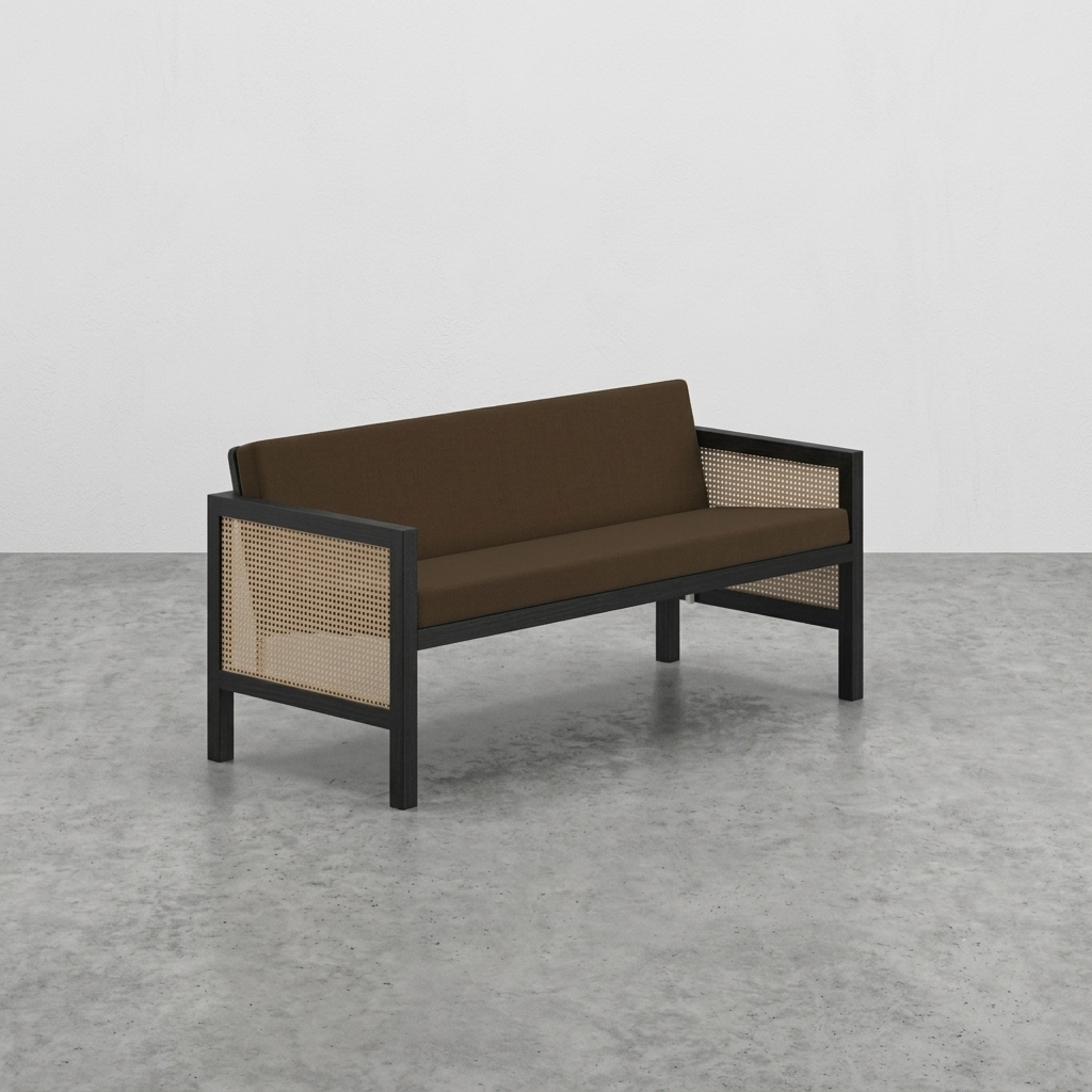 Euclid Wooden 2-Seater Sofa