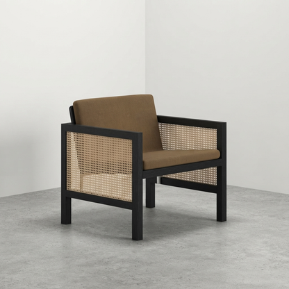 Euclid Wooden Single Seater Sofa