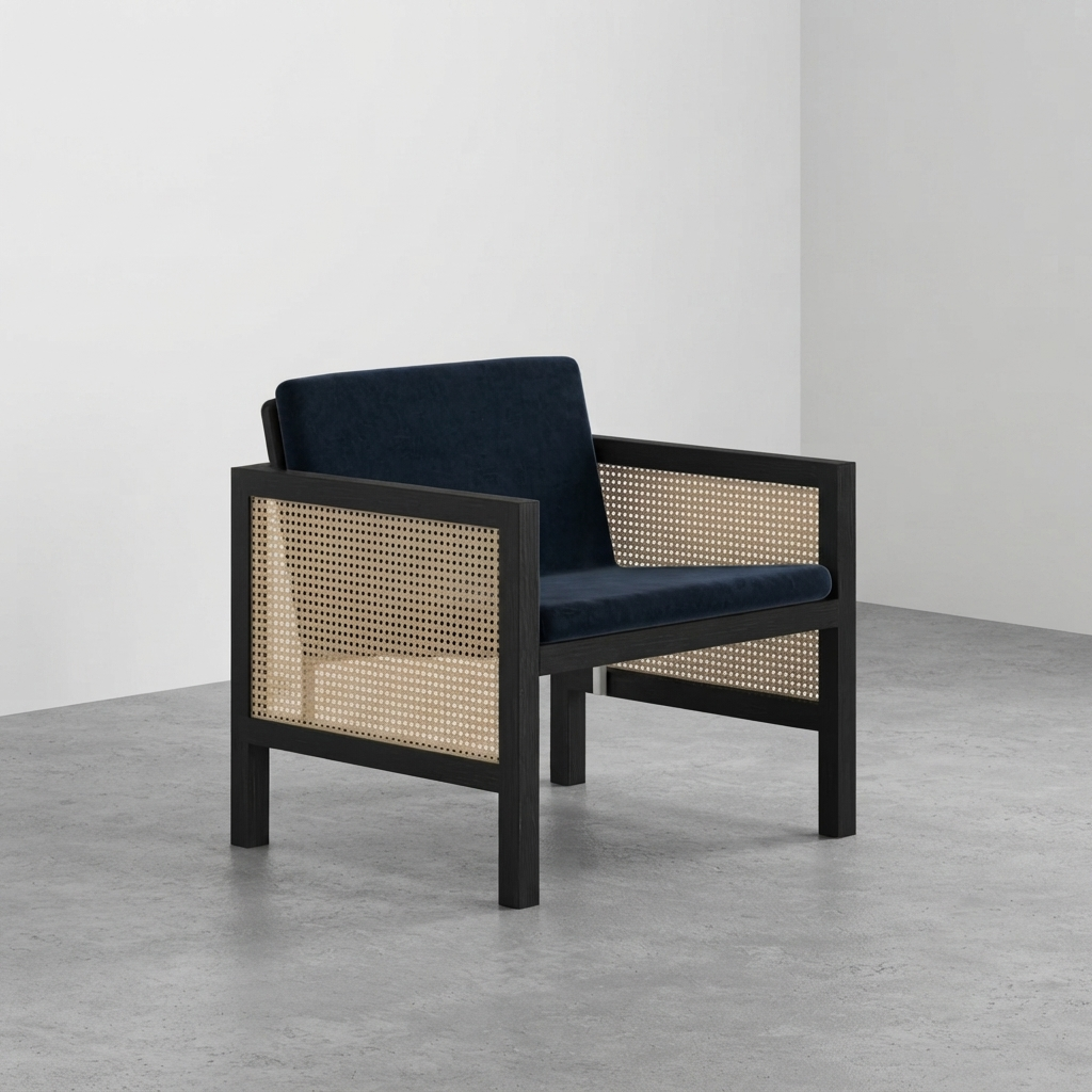 Euclid Wooden Single Seater Sofa