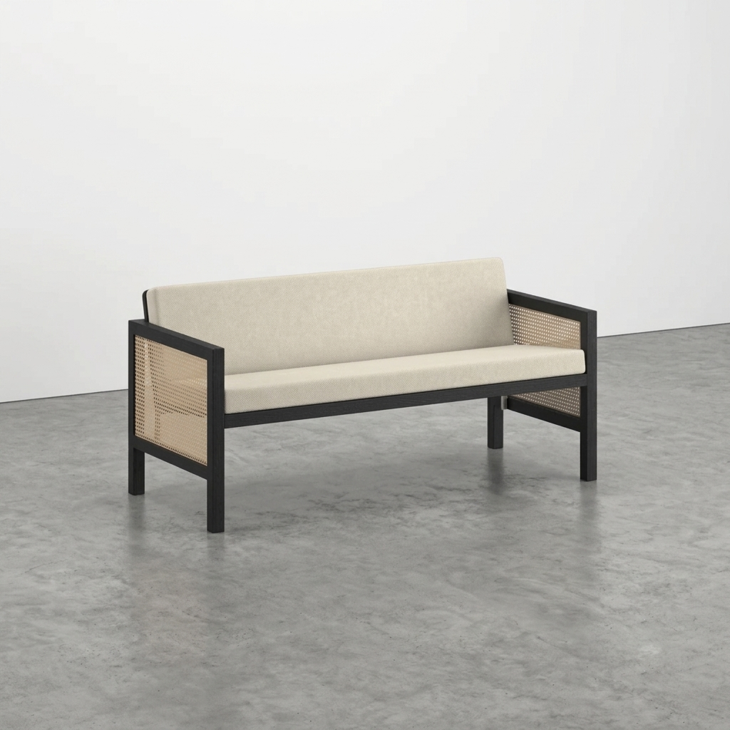 Euclid Wooden 2-Seater Sofa