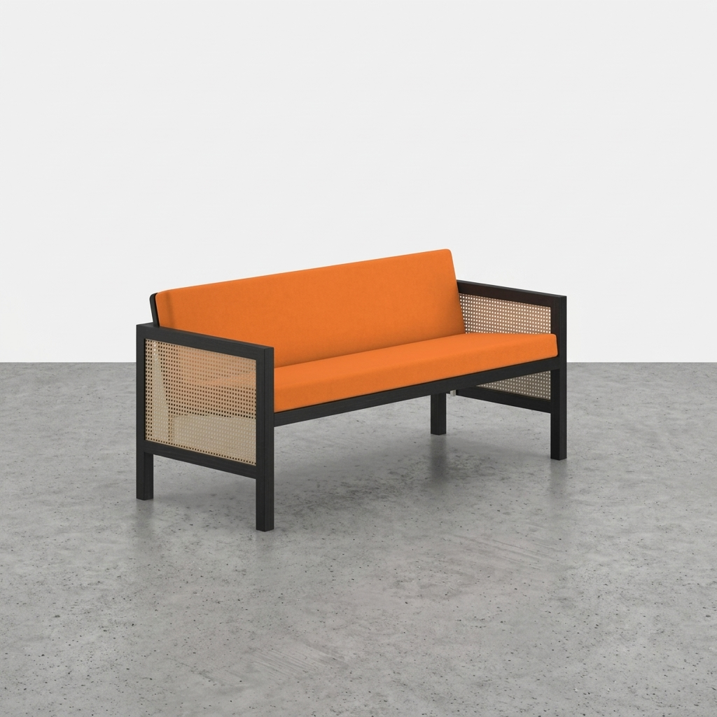 Euclid Wooden 2-Seater Sofa