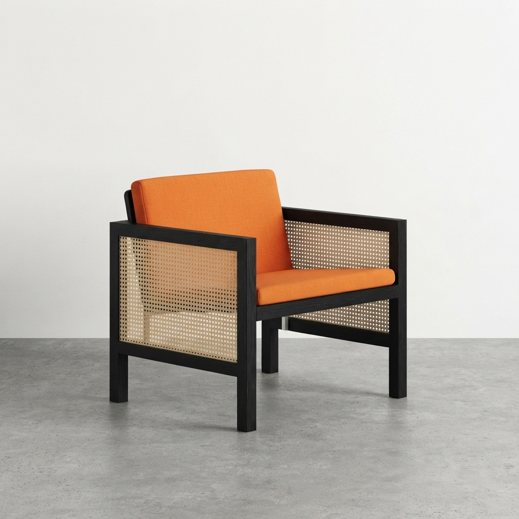 Euclid Wooden Single Seater Sofa