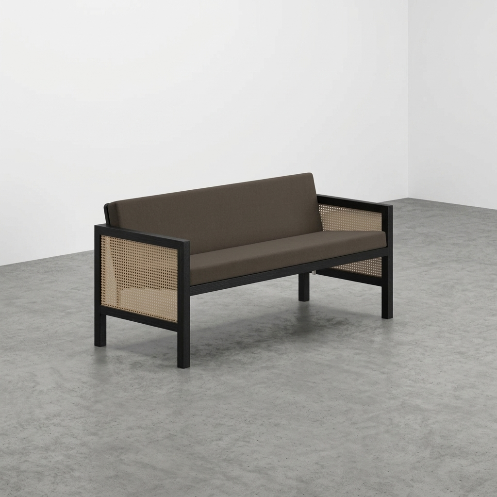 Euclid Wooden 2-Seater Sofa