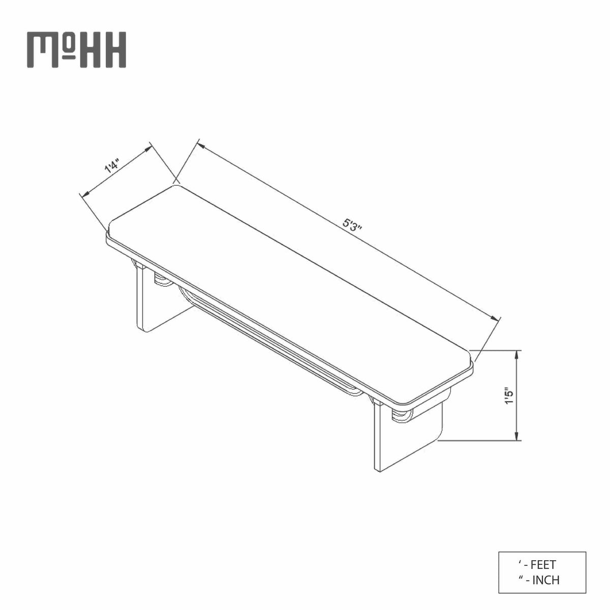 Caneline Bench