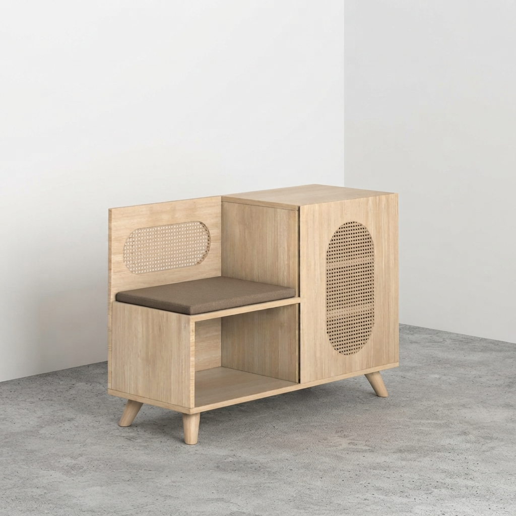 Euclid Shoe Rack with Seating