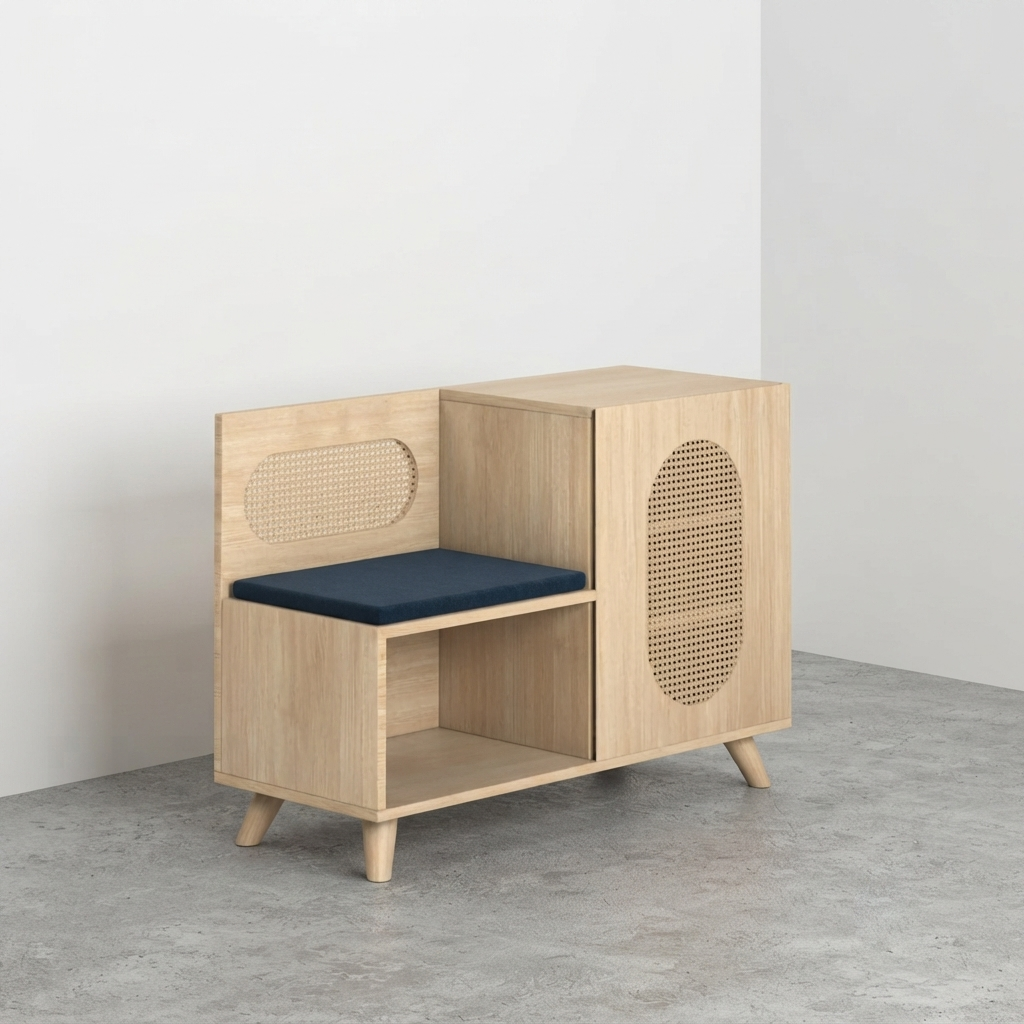 Euclid Shoe Rack with Seating