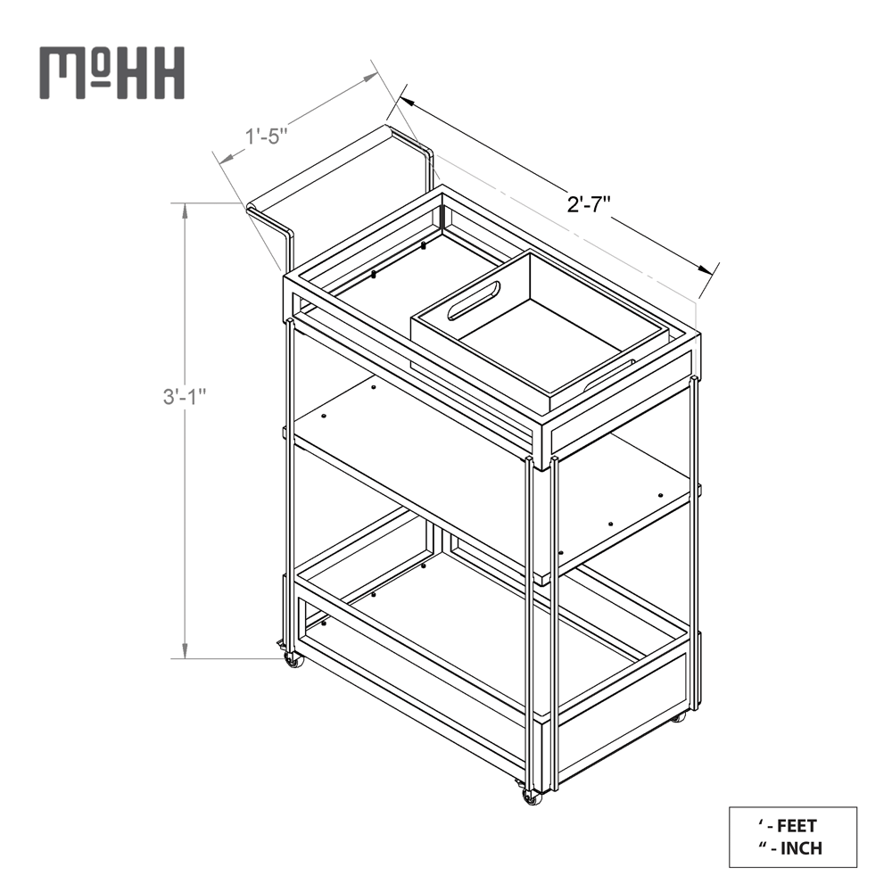 Euclid Bar Cart