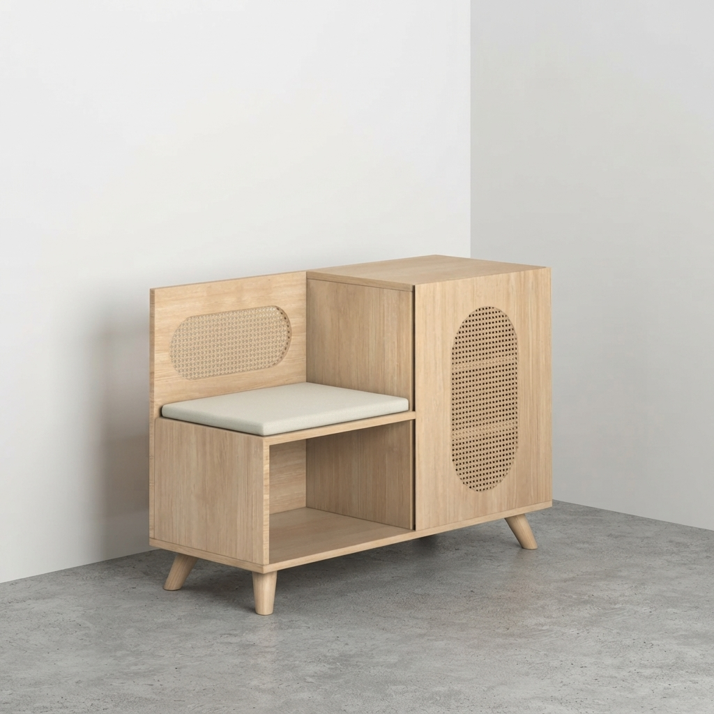 Euclid Shoe Rack with Seating