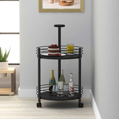 Emmett Bar Cart with Wooden Top