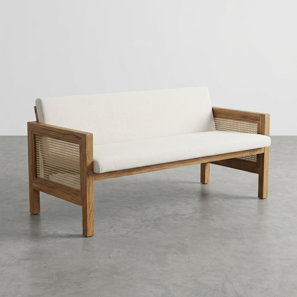 Euclid Wooden 2-Seater Sofa