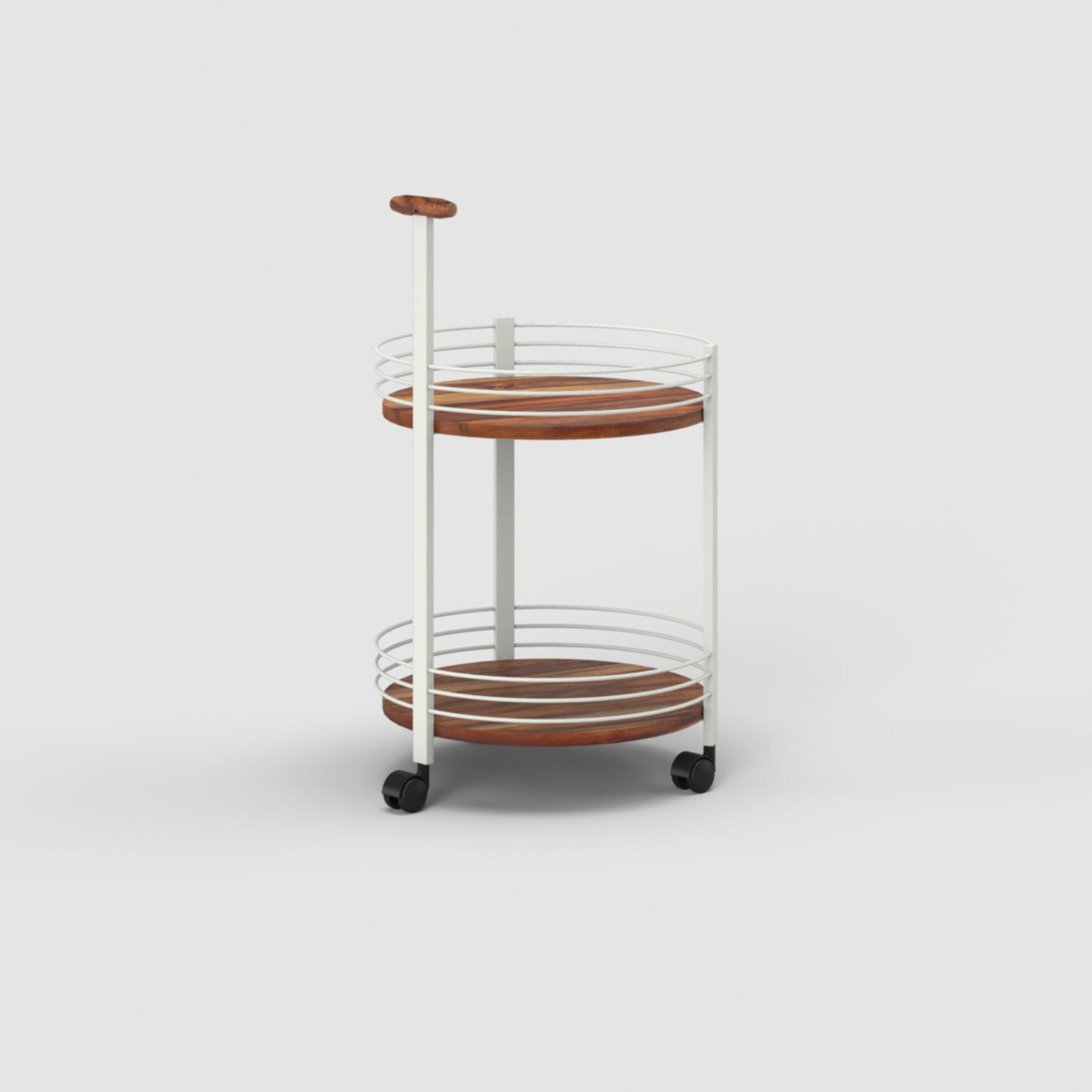 Emmett Bar Cart with Wooden Top