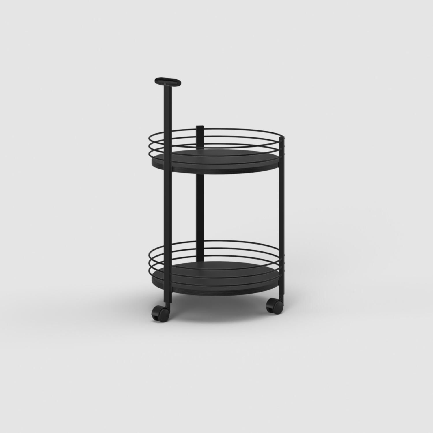 Emmett Bar Cart with Wooden Top