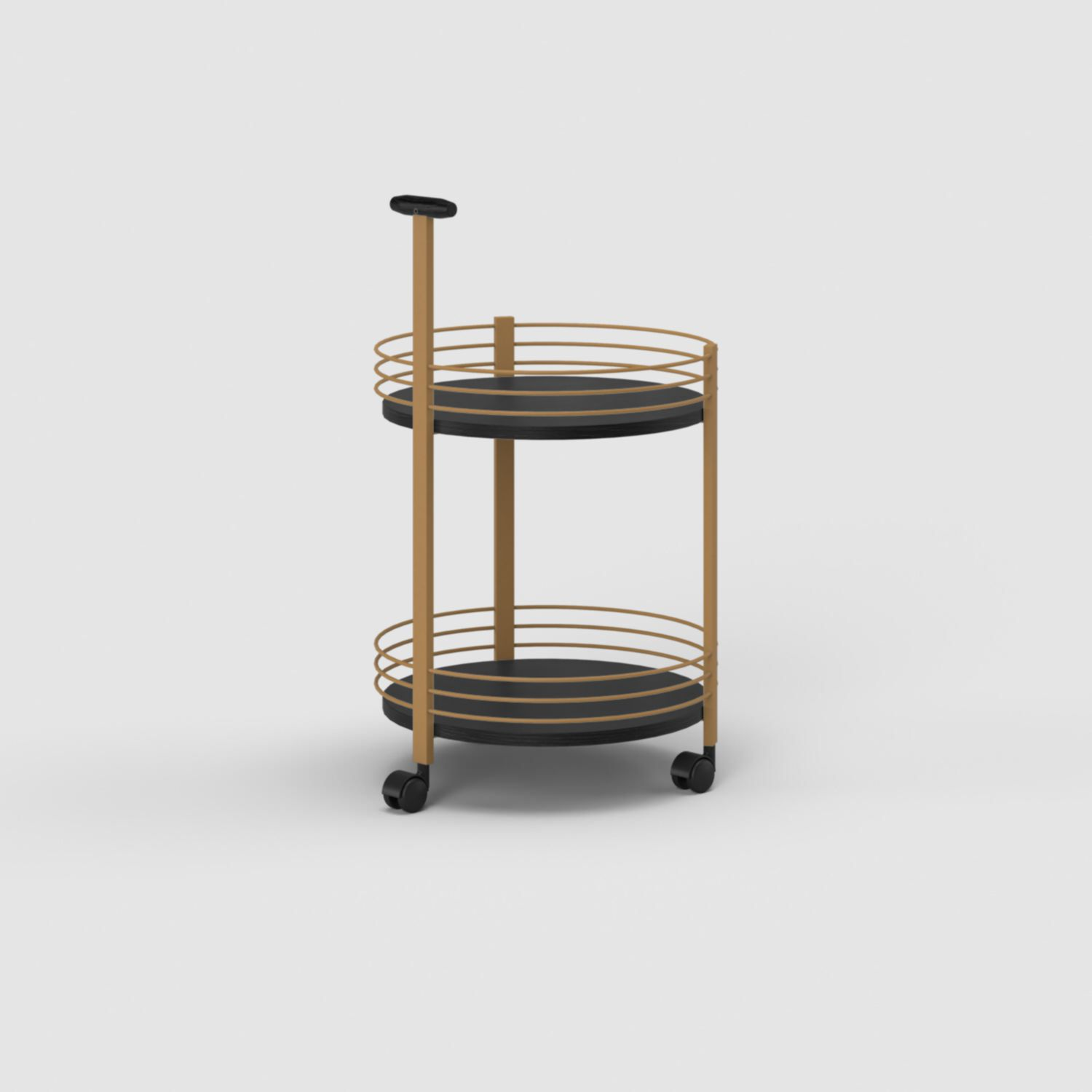 Emmett Bar Cart with Wooden Top