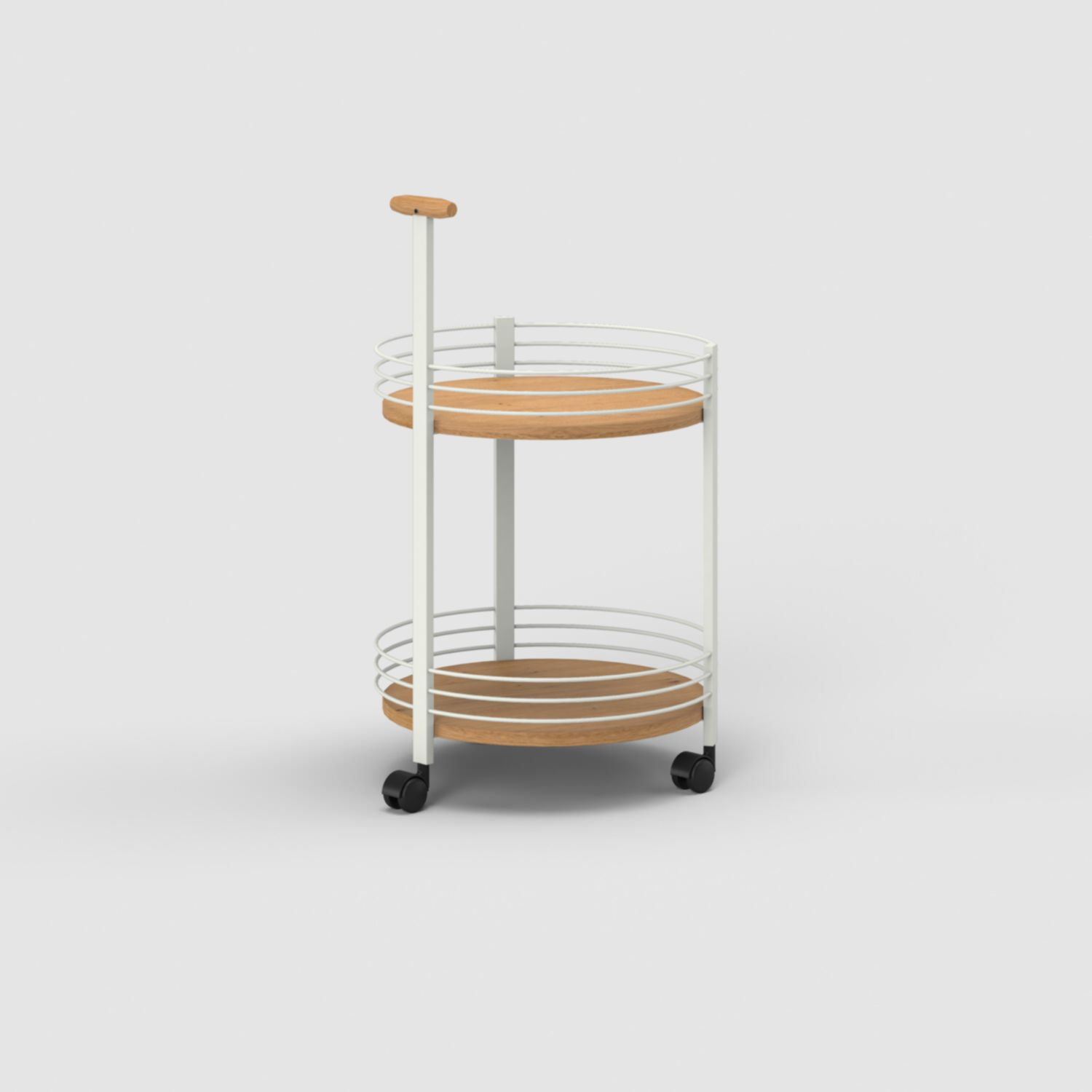 Emmett Bar Cart with Wooden Top