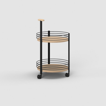 Emmett Bar Cart with Wooden Top