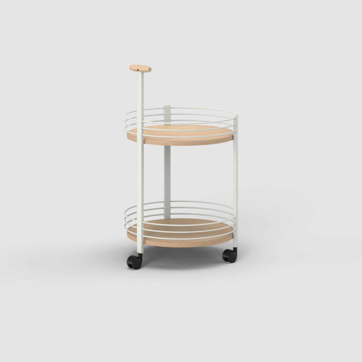 Emmett Bar Cart with Wooden Top