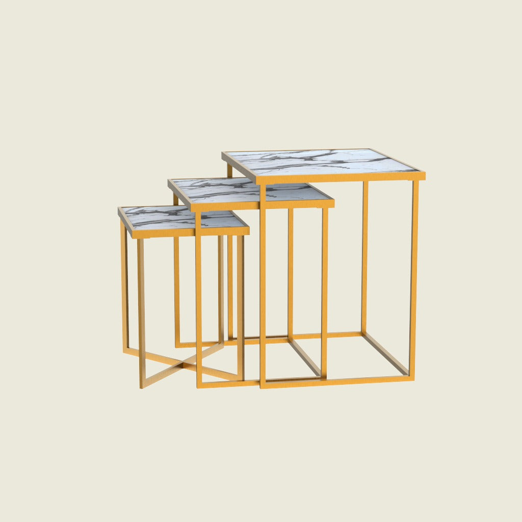 Regal Nesting Tables - Blanco