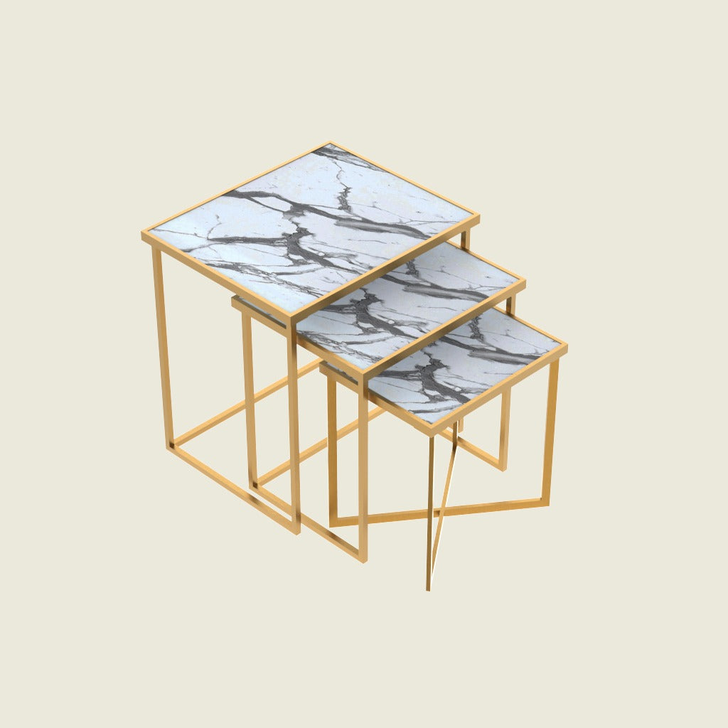 Regal Nesting Tables - Blanco