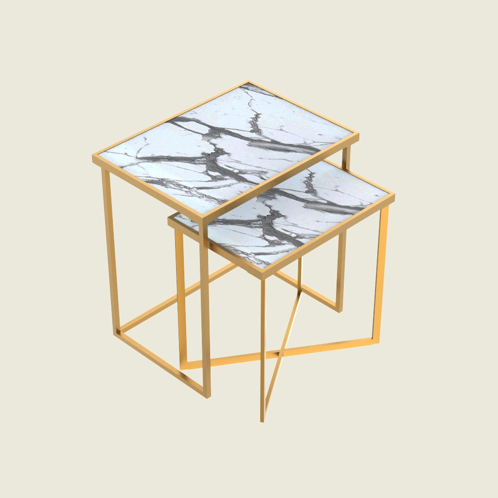 Regal Nesting Tables - Blanco