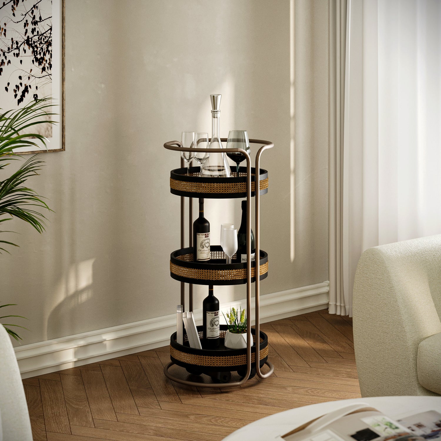 Husk Bar Cart