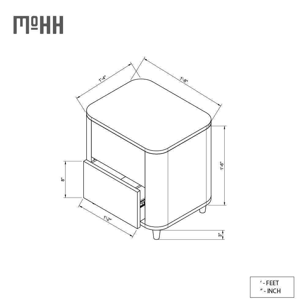 Neo Bedside Table