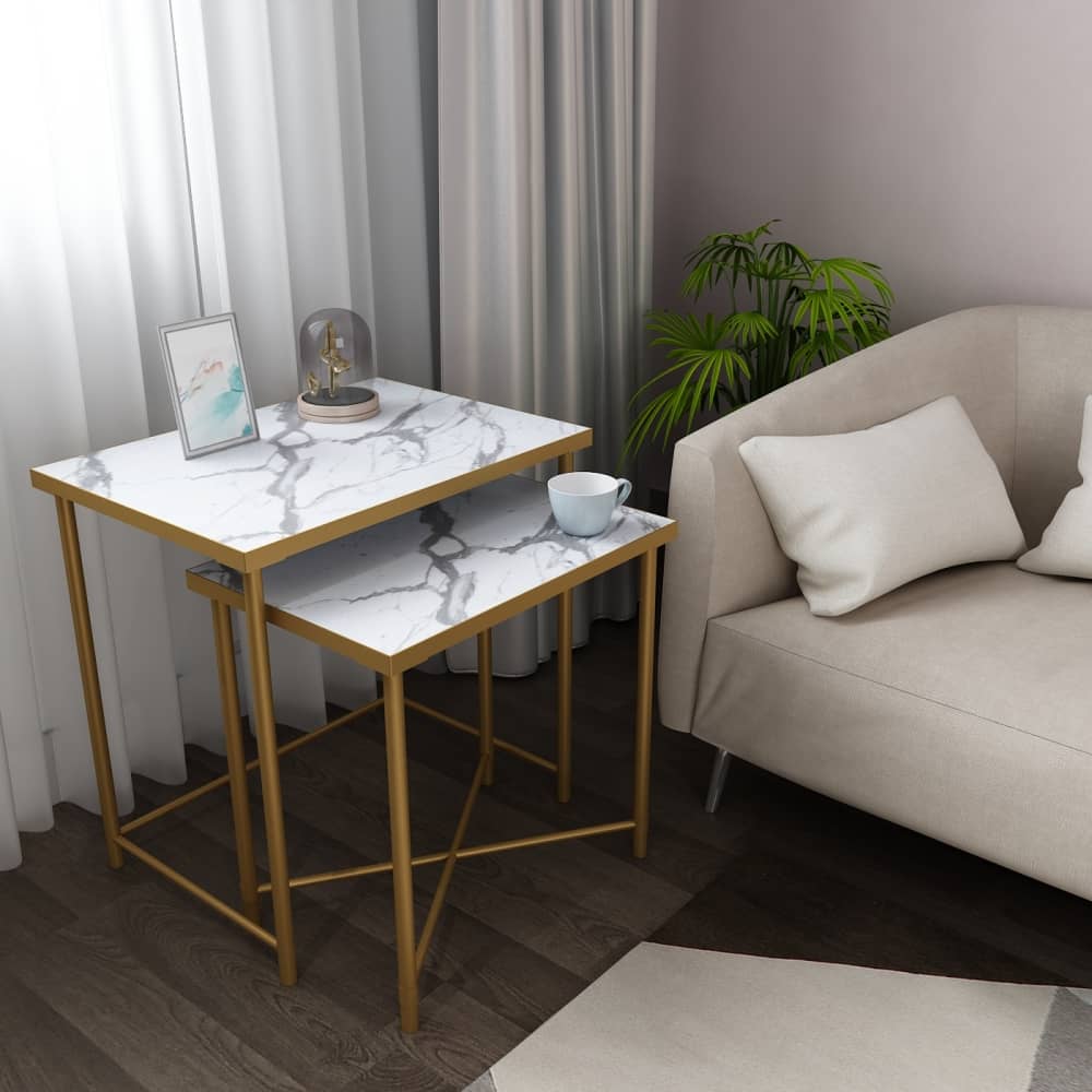 Noble Nesting Tables - Blanco