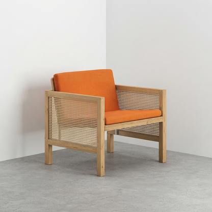 Euclid Wooden Single Seater Sofa