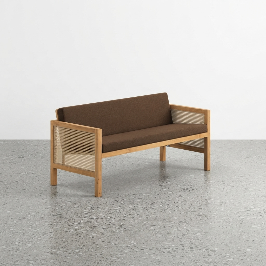 Euclid Wooden 2-Seater Sofa