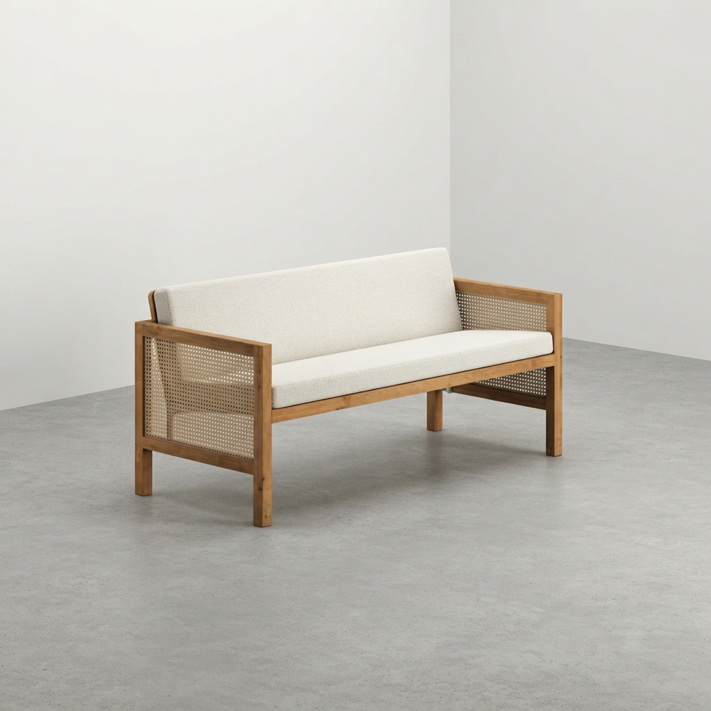 Euclid Wooden 2-Seater Sofa