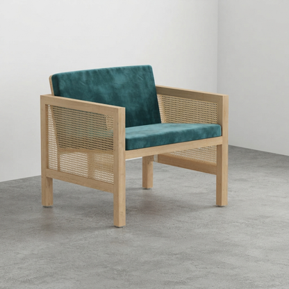 Euclid Wooden Single Seater Sofa