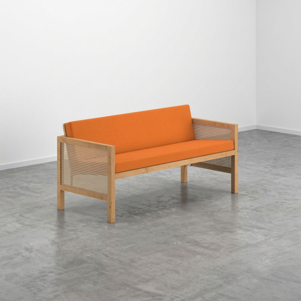 Euclid Wooden 2-Seater Sofa