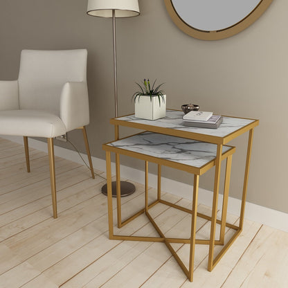 Regal Nesting Tables - Blanco