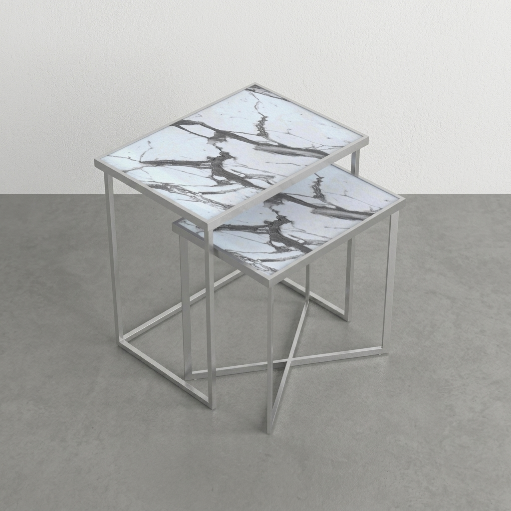 Regal Nesting Tables - Blanco