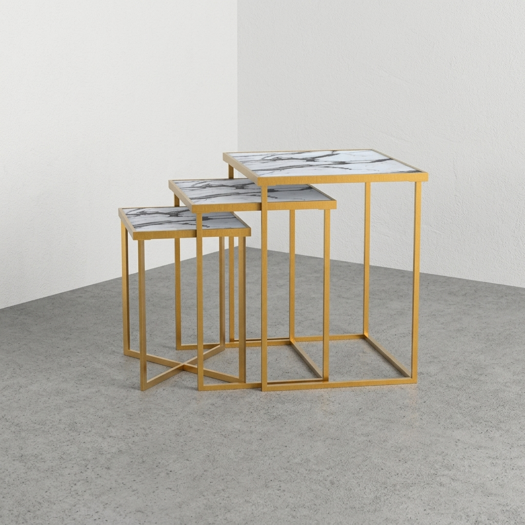 Regal Nesting Tables - Blanco