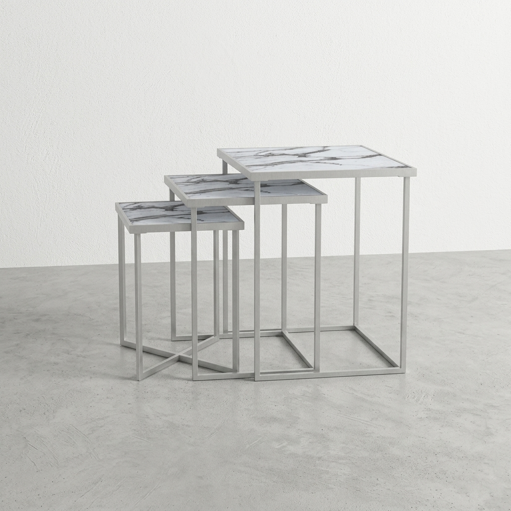 Regal Nesting Tables - Blanco
